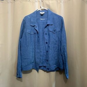 Jack & Jo Blue Button-Up Jacket